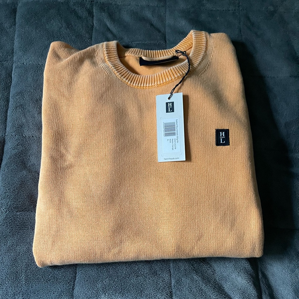 NWT MENS HENRI-LLOYD SALTED ROUND-NECK CREW KNIT SIZE XLARGE.